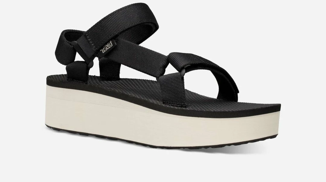 Teva "Flatform Universal" Sandals In Black/Tan WOMEN 4 Teva "Flatform Universal" Sandals In Black/Tan WOMEN
