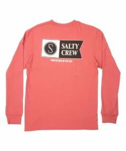 Salty Crew Mens Salty Crew "Flagship Pigment" Longsleeve Tee