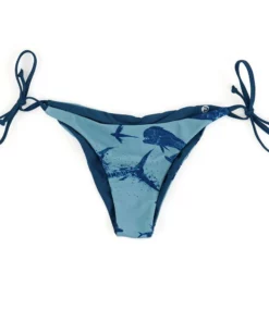 Pelagic Gear Womens Pelagic "Key West" Slate Blue Reversible Bikini Bottom - Gyotaku