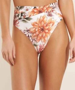 Maaji "Cottage Garden Joile" High Rise/High Leg Reversible Bikini Bottom WOMEN