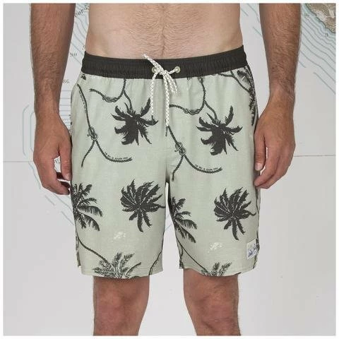 Salty Crew Mens Salty Crew "Island Days" Sage Volleys 6 Salty Crew Mens Salty Crew "Island Days" Sage Volleys