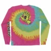 "Screaming Hand" Santa Cruz Mens Long Sleeve Shirt In Minty Rainbow