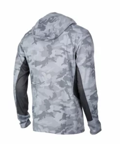 Pelagic Gear Mens Pelagic Exo Tech 2.0 Hooded Fishing Shirt | Grey Camo