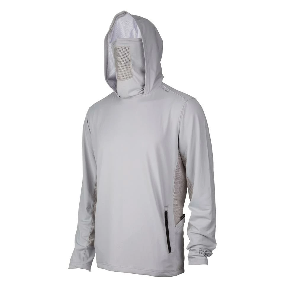 Pelagic Gear Mens Pelagic "Exo-Tech" Hooded Fishing Shirt | All Grey 3 Pelagic Gear Mens Pelagic "Exo-Tech" Hooded Fishing Shirt | All Grey