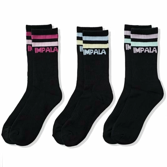 Impala Skates WOMEN Impala Striped Socks Pack | 3 Colors To Choose! 5 Impala Skates WOMEN Impala Striped Socks Pack | 3 Colors To Choose!