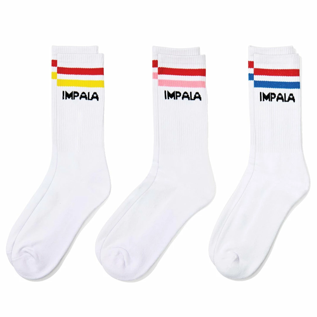 Impala Skates WOMEN Impala Striped Socks Pack | 3 Colors To Choose! 4 Impala Skates WOMEN Impala Striped Socks Pack | 3 Colors To Choose!