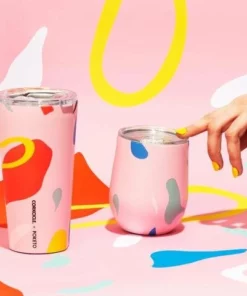 "Poketo Pink Party" Corkcicle Stemless Cup