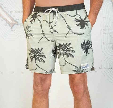 Salty Crew Mens Salty Crew "Island Days" Sage Volleys 3 Salty Crew Mens Salty Crew "Island Days" Sage Volleys