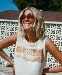 Billabong Womens Billabong "Salty Blonde Cut Off" Tank Top