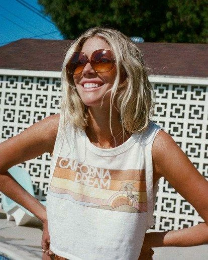 Billabong Womens Billabong "Salty Blonde Cut Off" Tank Top 3 Billabong Womens Billabong "Salty Blonde Cut Off" Tank Top