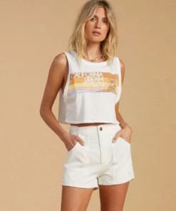 Billabong Womens Billabong "Salty Blonde Cut Off" Tank Top