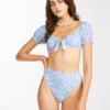 Billabong Womens Billabong "Don't Be Blue" High Maui High-Waisted Bikini Bottom 2 Billabong Womens Billabong "Don't Be Blue" High Maui High-Waisted Bikini Bottom