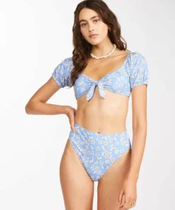 Billabong Womens Billabong "Don't Be Blue" High Maui High-Waisted Bikini Bottom