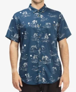 Billabong Mens Billabong "Sundays Mini" Short Sleeve Navy
