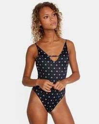 RVCA Womens RVCA "Foulard Printed" One-Piece Swimsuit