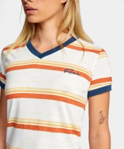 RVCA Womens RVCA "Big Distance" Womens' Striped Tee