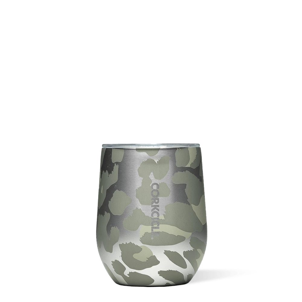"Snow Leopard" Corkcicle Stemless Cup Drinkware 4 "Snow Leopard" Corkcicle Stemless Cup Drinkware