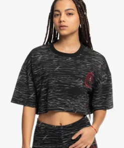 Quiksilver X Stranger Things Women's Upside Down Cropped T-Shirt