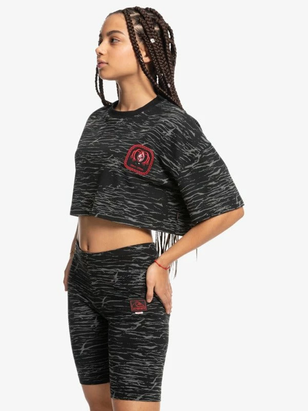 Quiksilver X Stranger Things Women's Upside Down Bike Shorts 4 Quiksilver X Stranger Things Women's Upside Down Bike Shorts