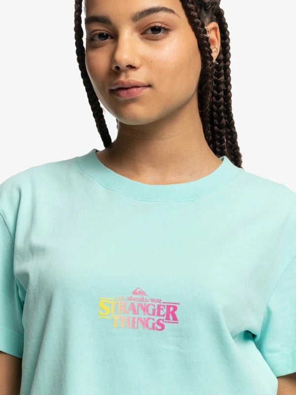 Quiksilver X Stranger Things Women's Cropped T-Shirt 4 Quiksilver X Stranger Things Women's Cropped T-Shirt