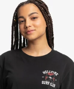 Quiksilver X Stranger Things Hell Fire Women's 86 Cropped T-Shirt
