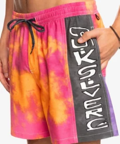 Quiksilver Mens "Acid Wash" Quiksilver 17" Volleys | 2 Colors!