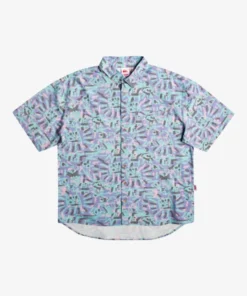 Quiksilver Mens Quiksilver X Stranger Things The Lenora Short Sleeve Shirt Quiksilver Stranger Things Collab