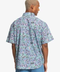 Quiksilver Mens Quiksilver X Stranger Things The Lenora Short Sleeve Shirt Quiksilver Stranger Things Collab