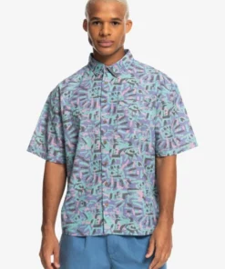 Quiksilver Mens Quiksilver X Stranger Things The Lenora Short Sleeve Shirt Quiksilver Stranger Things Collab