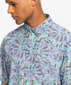 Quiksilver Mens Quiksilver X Stranger Things The Lenora Short Sleeve Shirt Quiksilver Stranger Things Collab