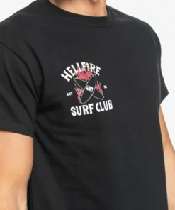 Quiksilver Mens WOMEN Quiksilver X Stranger Things Hell Fire Surf Club T-Shirt