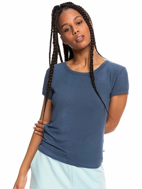 ROXY Womens Roxy "Frozen Night" Ribbed T-Shirt | 2 Colors! 6 ROXY Womens Roxy "Frozen Night" Ribbed T-Shirt | 2 Colors!