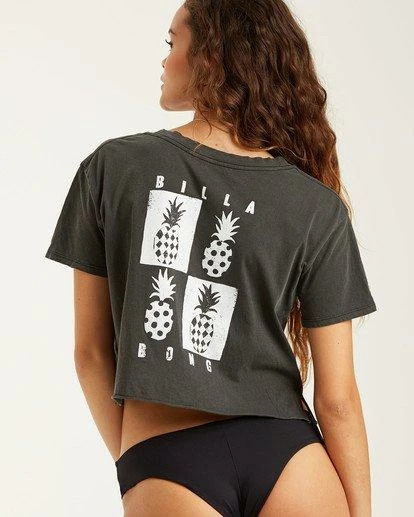Billabong Womens Billabong "Mod Pineapple" Women's Cropped Tee 3 Billabong Womens Billabong "Mod Pineapple" Women's Cropped Tee