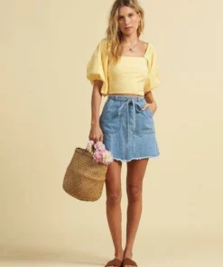Billabong Womens Billabong X Salty Blonde "Tied Up" Denim Skirt