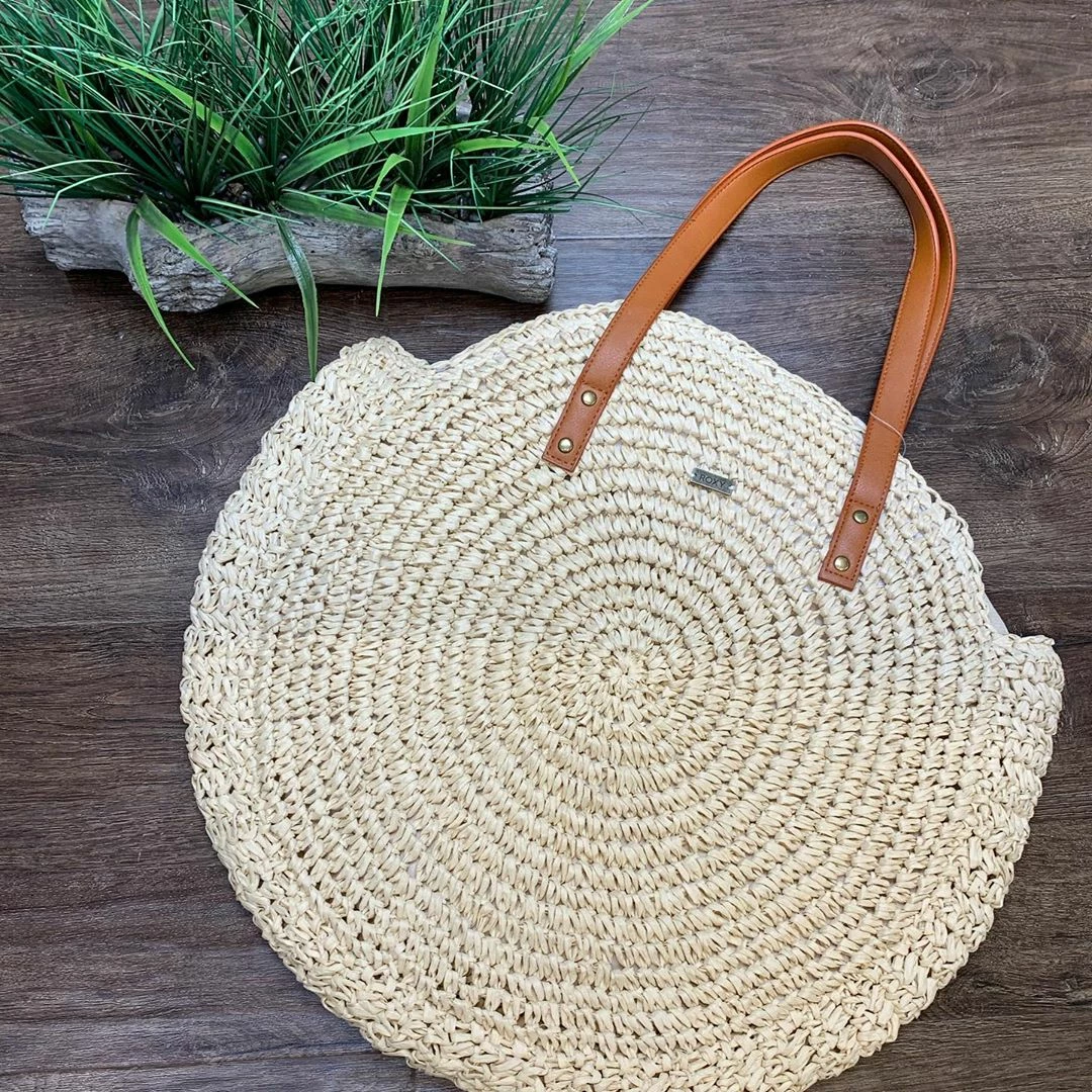 ROXY Womens Roxy "Only Good Vibes" Straw Bag 4 ROXY Womens Roxy "Only Good Vibes" Straw Bag