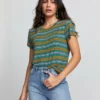 RVCA Womens RVCA "Recess" Women's Striped Tee